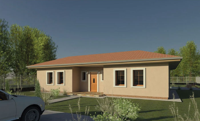 Zadaszenia domów w projektach, 2 sypialnie