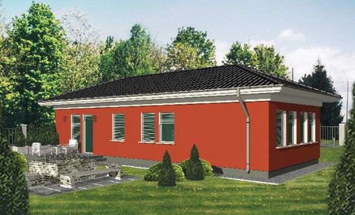 Dom w stylu skandynawskim, tani i prosty w budowie, 3 sypialnie