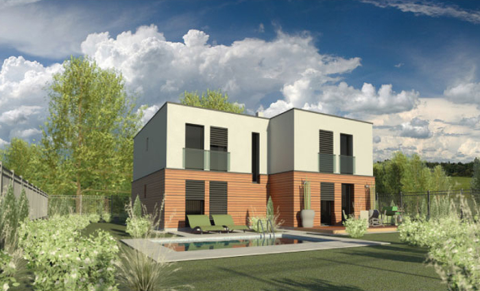 Okna i drzwi balkonowe w projekcie domu, kuchnia 19 m², 4 sypialnie i 3 łazienki