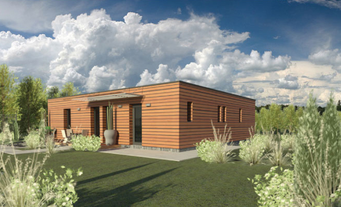 Projekt domu na spadzistą działkę, 2-stan. garaż, 3 sypialnie i kuchnia ze spiżarką 16 m²