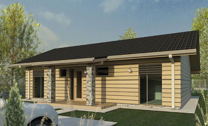 Projekt wnętrza z otwartą kuchnią i podręczną spiżarką