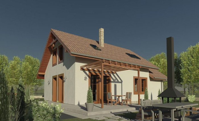 Funkcjonalne wnętrze domu, projekt ergonomiczny, 4 sypialnie, 1-st. garaż