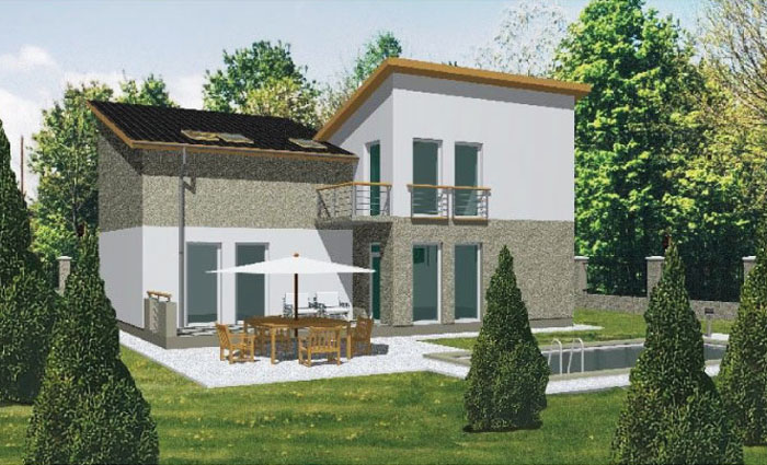 Dom dla dwupokoleniowej rodziny, z osobnym wejściem, 4 sypialnie i salon 36 m²